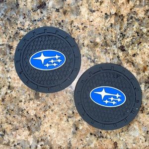 SET OF 2 SUBARU CAR COASTERS